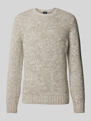 Wollen pullover met labelapplicatie, model 'Vadino' Shop The Look MANNEQUINE