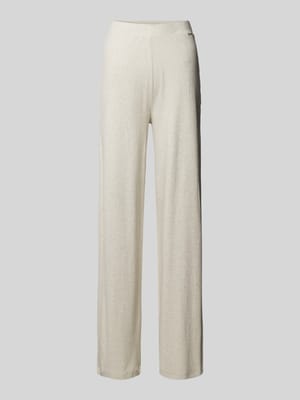 Wide leg stoffen broek met labelapplicatie, model 'ELSA' Shop The Look MANNEQUINE