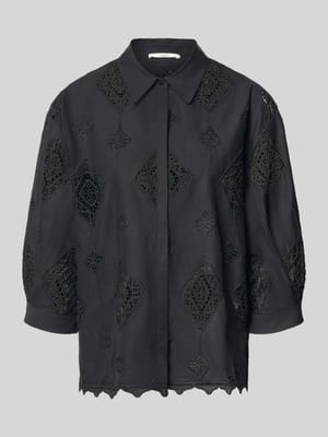 Regular Fit Bluse mit Häkelspitze Modell 'MURIEL' Shop The Look MANNEQUINE
