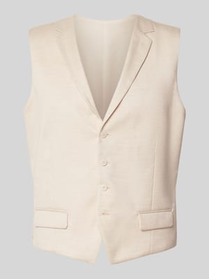 Regular Fit Weste mit Reverskragen Shop The Look MANNEQUINE