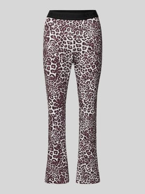 Flared Fit Stoffhose mit Allover-Animal-Print Shop The Look MANNEQUINE