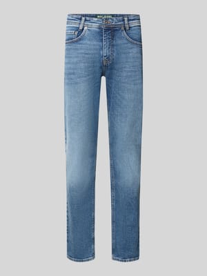Jeansy o kroju straight fit z mieszanki bawełny model 'ARNE' Shop The Look MANNEQUINE