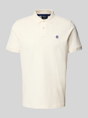 Regular Fit Poloshirt mit Label-Stitching Shop The Look MANNEQUINE