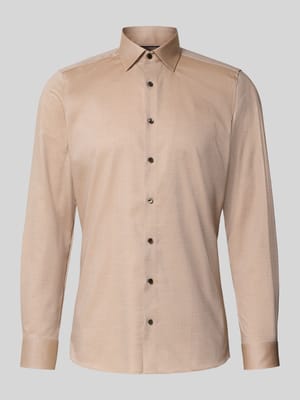 Slim fit zakelijk overhemd met kentkraag Shop The Look MANNEQUINE