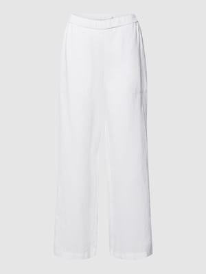 Hose aus Leinen mit elastischem Bund Shop The Look MANNEQUINE