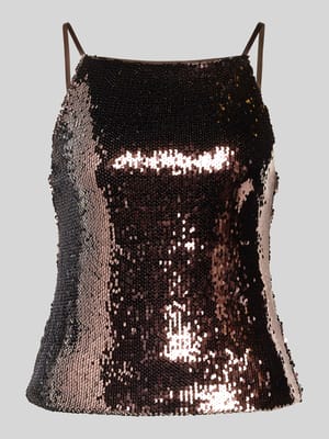 Top na ramiączkach z cekinami model ‘Inska’ Shop The Look MANNEQUINE