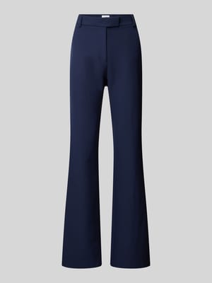 Flared stoffen broek met riemlussen Shop The Look MANNEQUINE