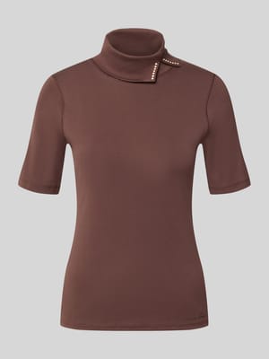 Slim fit t-shirt van katoenmix Shop The Look MANNEQUINE