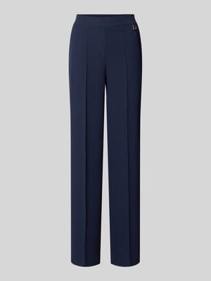 Straight Fit Stoffhose mit Logo-Detail Modell 'Paulien' Shop The Look MANNEQUINE