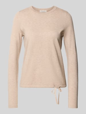 Strickpullover in Ripp-Optik mit Rundhalsausschnitt Shop The Look MANNEQUINE