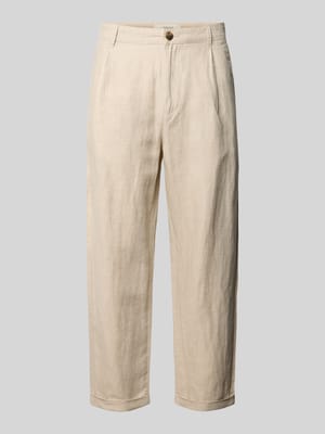 Relaxed Fit Stoffhose aus Leinen-Baumwoll-Mix Modell 'RON' Shop The Look MANNEQUINE