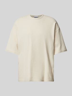 T-Shirt mit Strukturmuster Shop The Look MANNEQUINE