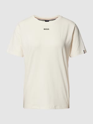 T-Shirt mit Label-Print Shop The Look MANNEQUINE
