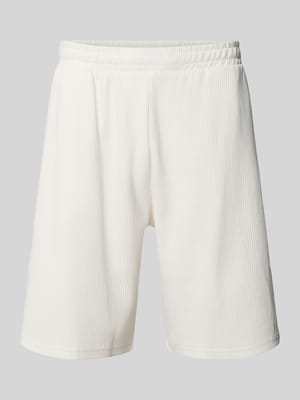 Straight Fit Sweatshorts mit Strukturmuster Shop The Look MANNEQUINE