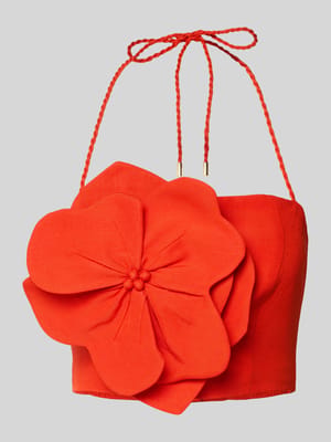 Crop Top aus Leinen-Viskose-Mix mit floraler Applikation
 Shop The Look MANNEQUINE