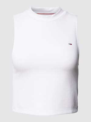 Cropped Tanktop mit Label-Stitching Shop The Look MANNEQUINE