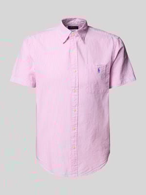 Custom Fit Freizeithemd mit Button-Down-Kragen Shop The Look MANNEQUINE