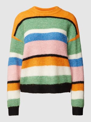 Gebreide pullover met streepmotief, model 'Kamara' Shop The Look MANNEQUINE