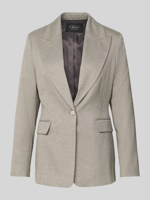 Slim fit lange blazer van viscosemix Shop The Look MANNEQUINE