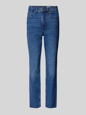 Straight fit jeans met hoge taille, model 'CALIA' Shop The Look MANNEQUINE