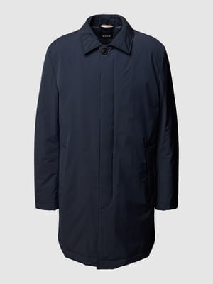 Lange jas met strookzakken, model 'Jared' Shop The Look MANNEQUINE