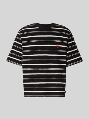 Cropped Fit T-Shirt mit Label-Stitching Shop The Look MANNEQUINE