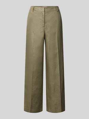 Leinenhose mit Bügelfalten und Gesäßtasche Shop The Look MANNEQUINE
