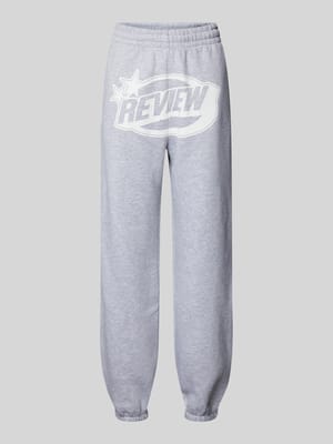 Regular fit sweatpants met labelprint Shop The Look MANNEQUINE