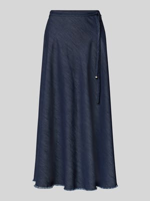 Midirock mit Fransen und Bindegürtel Shop The Look MANNEQUINE