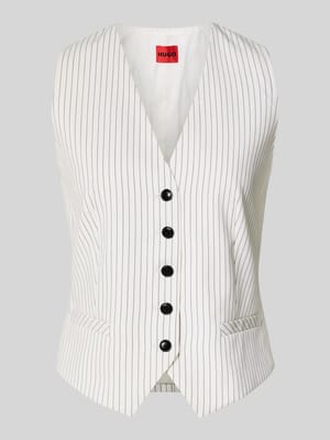 Kamizelka o kroju regular fit z wzorem w paski model 'AUMARE' Shop The Look MANNEQUINE