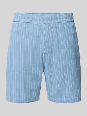 Shorts mit Strukturmuster und elastischem Bund Shop The Look MANNEQUINE