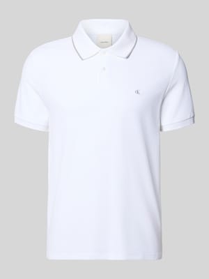 Poloshirt mit Logo Stitching aus reiner Baumwolle Shop The Look MANNEQUINE