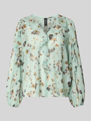 Bluse im Allover-Look mit Volants Shop The Look MANNEQUINE