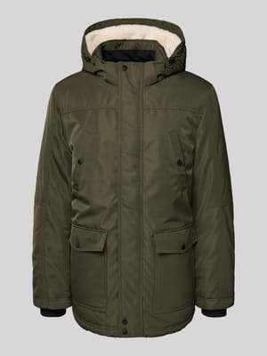 Jacke mit Teddyfell und Pattentaschen Shop The Look MANNEQUINE