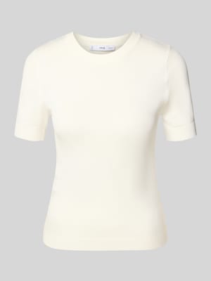 Strickshirt mit gerippten Abschlüssen Shop The Look MANNEQUINE