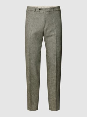 Pantalon met fijn geweven motief, model 'Shiver' Shop The Look MANNEQUINE