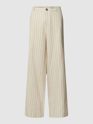 Stoffen broek met streepmotief, model 'Ninnes' Shop The Look MANNEQUINE