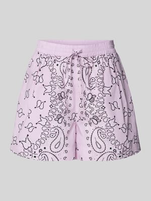 Loose Fit Shorts mit Motiv-Print Modell 'HISSELS' Shop The Look MANNEQUINE