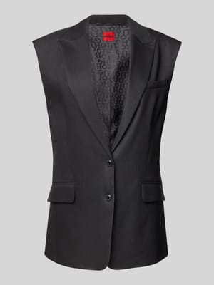Linnen gilet met reverskraag, model 'Amise' Shop The Look MANNEQUINE