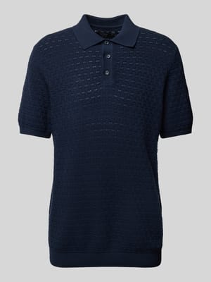 Regular fit poloshirt met structuurmotief Shop The Look MANNEQUINE