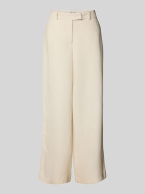 Weite Hose aus Leinen-Viskose-Mix mit Gürtelschlaufen Shop The Look MANNEQUINE