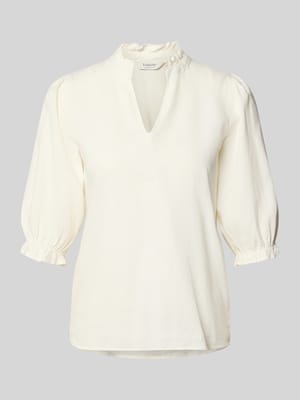 Bluse aus Leinen-Mix mit Puffärmeln Modell 'FALAKKA' Shop The Look MANNEQUINE