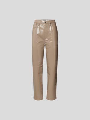 Straight Fit Lederhose in Lack-Optik Shop The Look MANNEQUINE