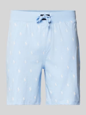 Slim Fit Pyjama-Shorts mit Label-Print Shop The Look MANNEQUINE