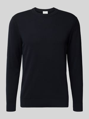 Strickpullover aus Woll-Mix mit Rundhalsausschnitt Shop The Look MANNEQUINE