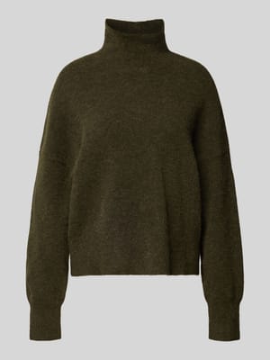 Strickpullover aus Woll-Mix mit Stehkragen Modell 'NOLA' Shop The Look MANNEQUINE