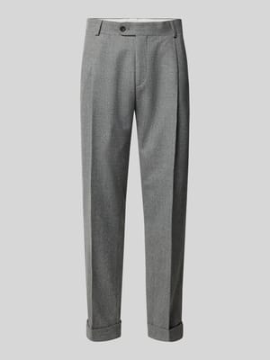 Stoffhose aus reiner Wolle mit Gesäßtasche Modell 'Tillo' Shop The Look MANNEQUINE