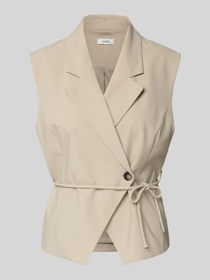 Weste mit Reverskragen und Bindegürtel Modell 'Evelora' Shop The Look MANNEQUINE