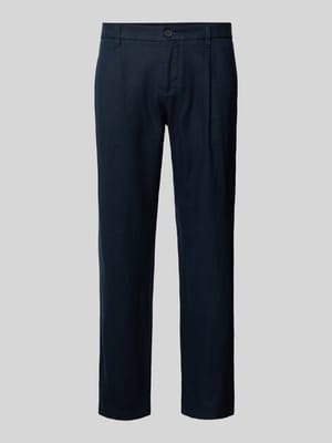 Tapered Leinenhose mit Bundfalte Modell 'OSBY JOGGER' Shop The Look MANNEQUINE