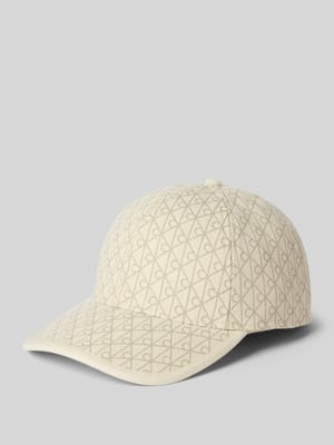 Cap mit Logo-Muster und Label-Badge Shop The Look MANNEQUINE